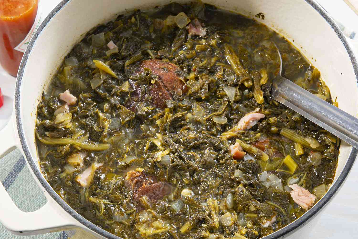 Southern-Style Braised Pork Shoulder with Collard Greens