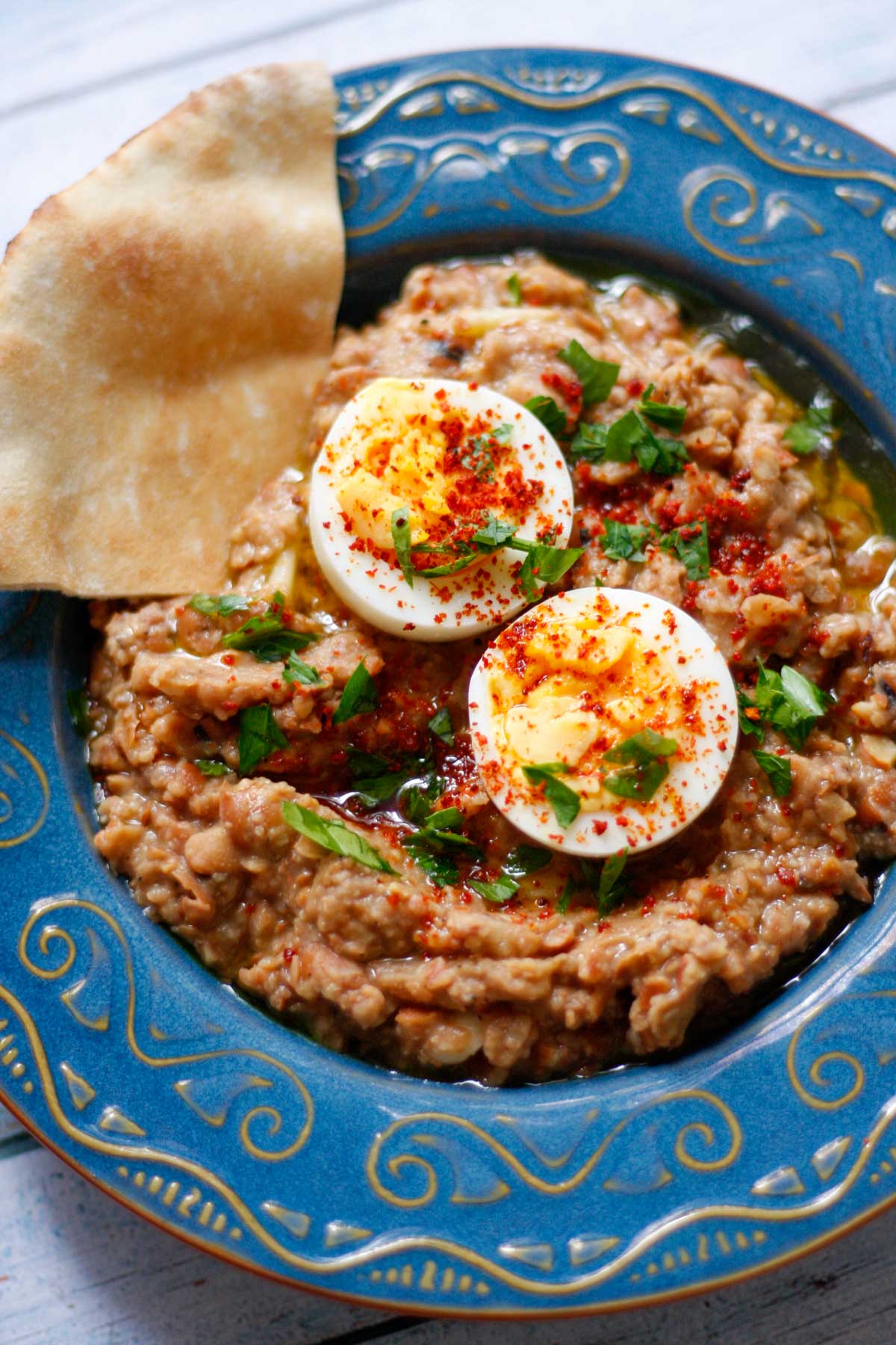 Fava Bean and Hard-Boiled Egg Foul