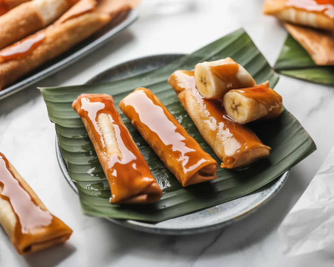 Turon Crispy Banana Spring Rolls with Brown Sugar Caramel