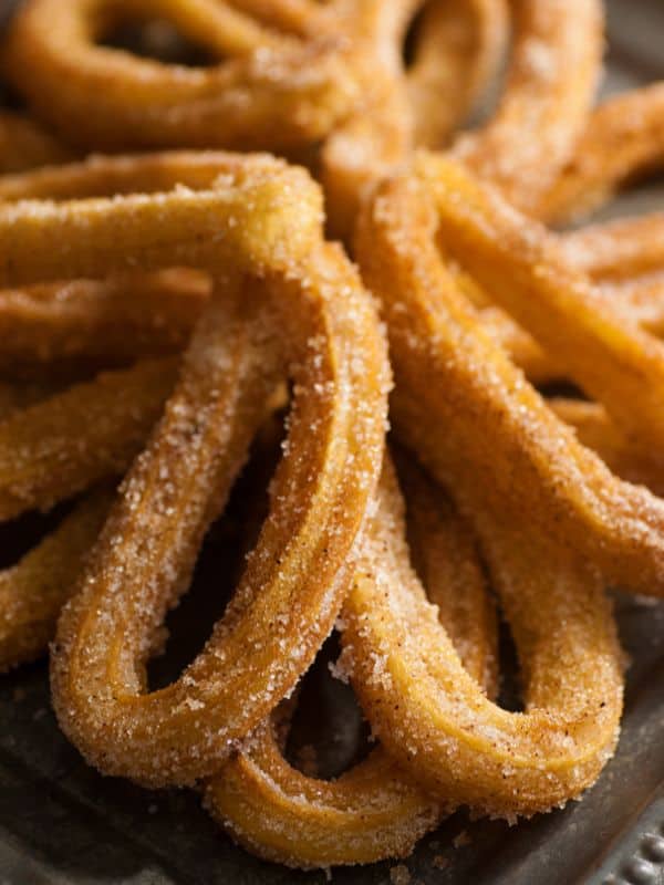 Traditional Spanish Fried Churros with Cinnamon Sugar