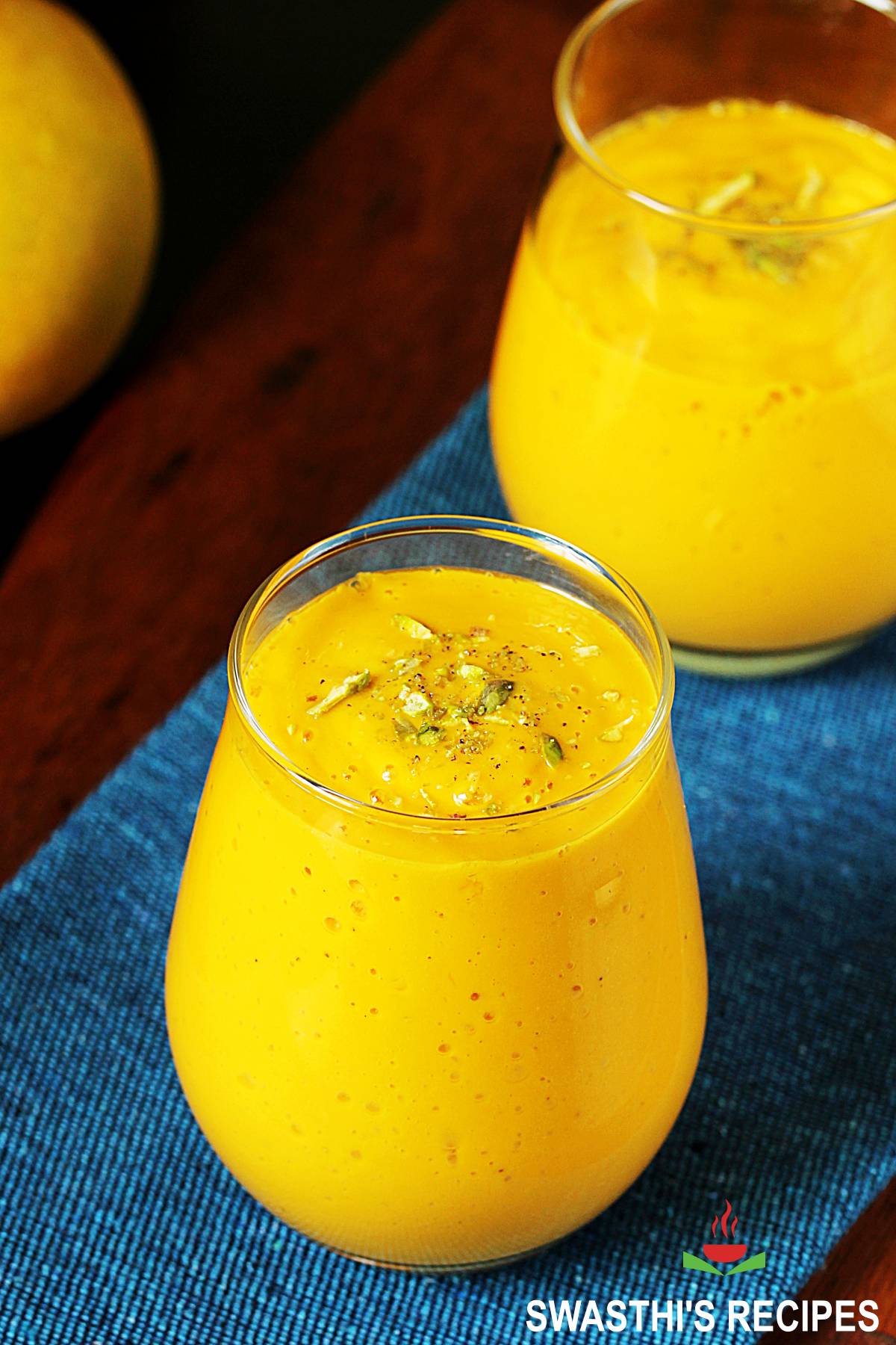 Punjabi Mango Lassi with Fresh Mango and Yogurt