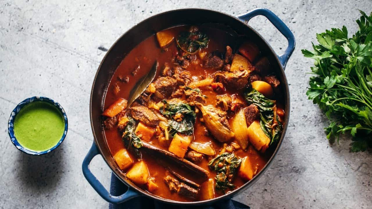 Spiced Tibetan Yak Meat Stew with Root Vegetables