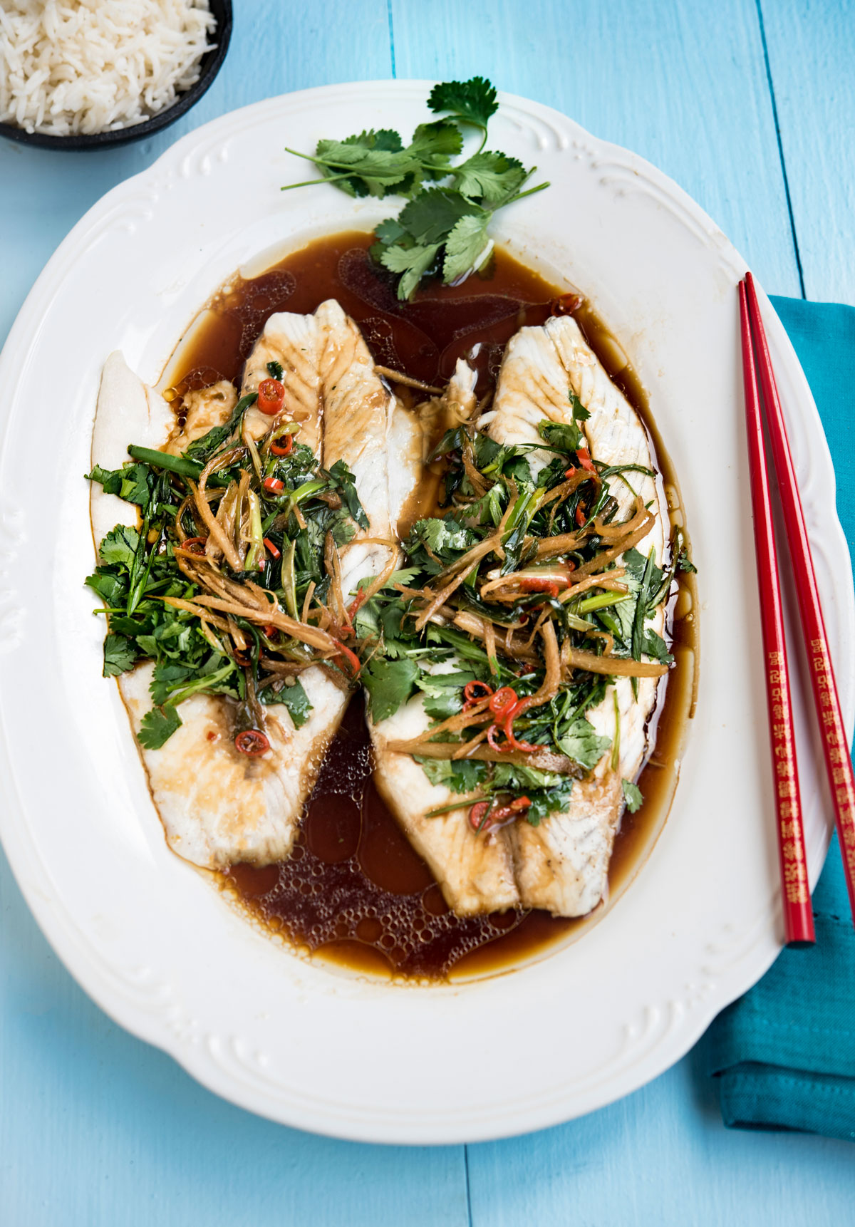 Slow-Cooked Barramundi with Finger Lime and Ginger Sauce
