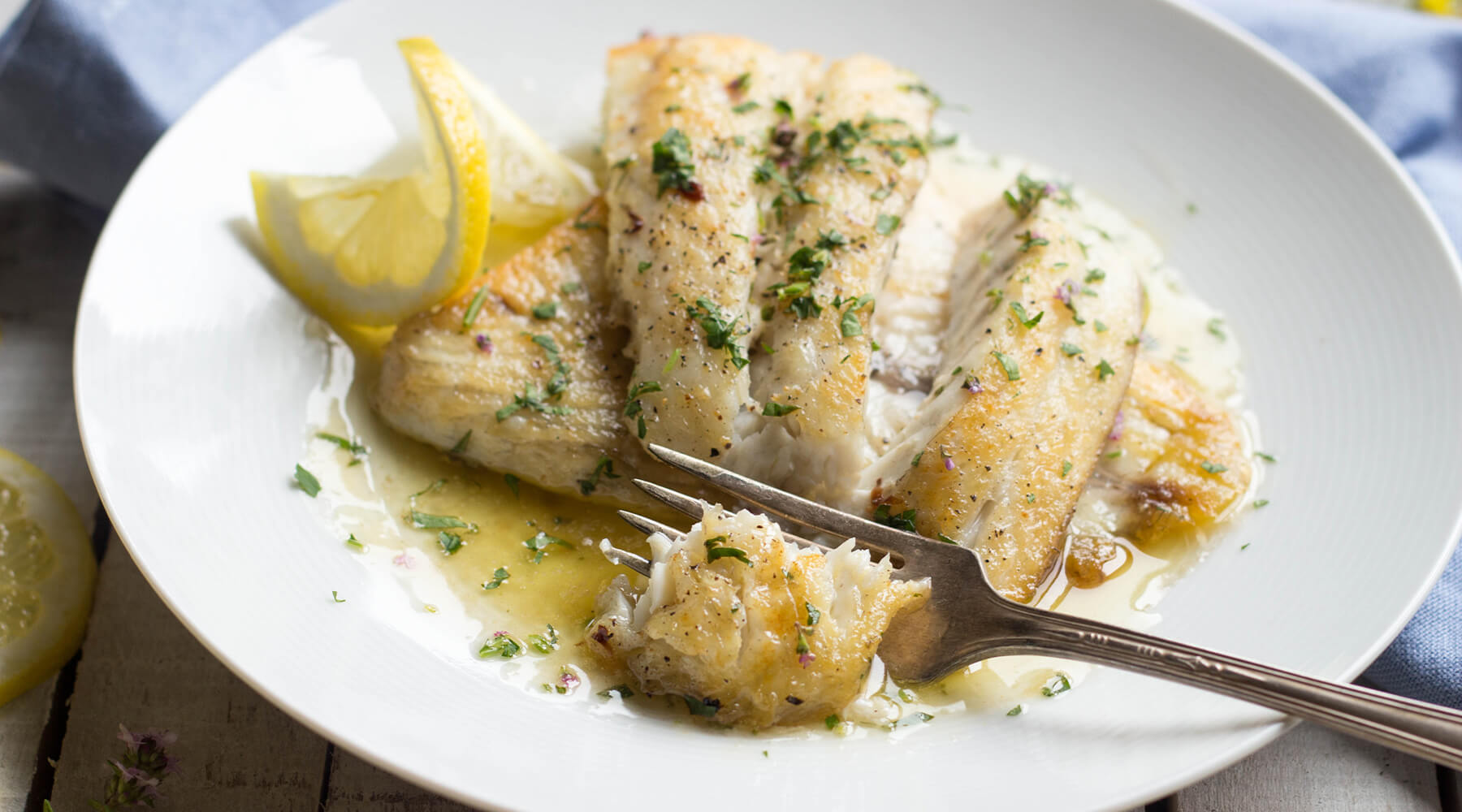 Barramundi Fillets Pan-Seared with Lemon Myrtle and Finger Lime Butter