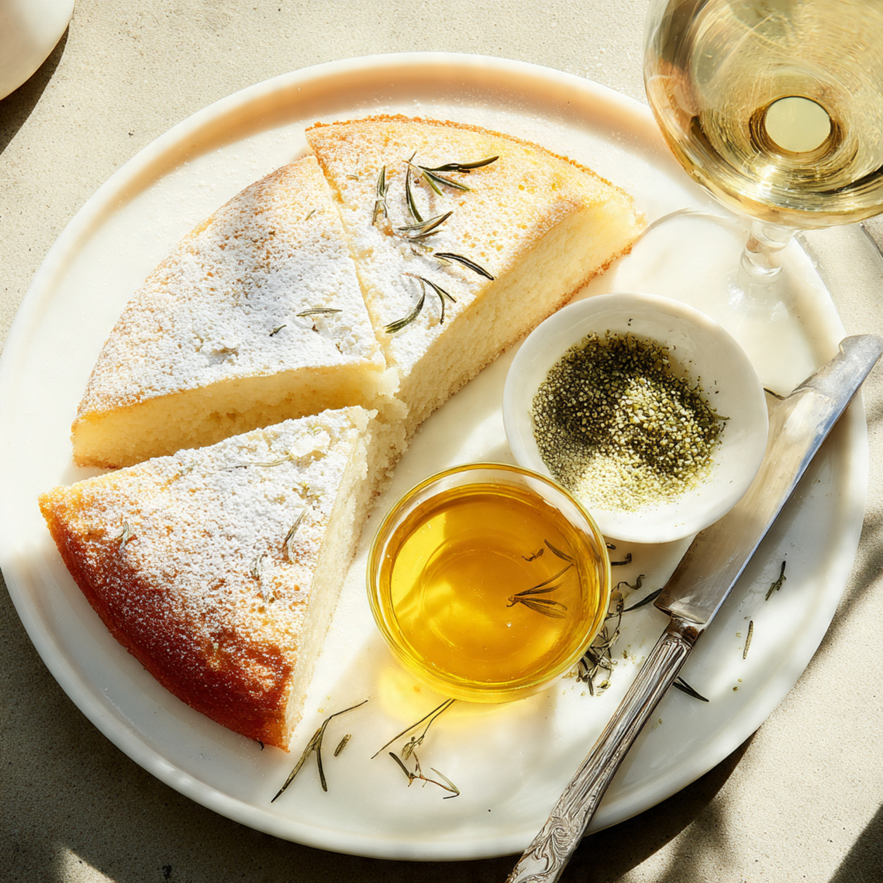 Single-Layer Honey Almond Olive Oil Cake