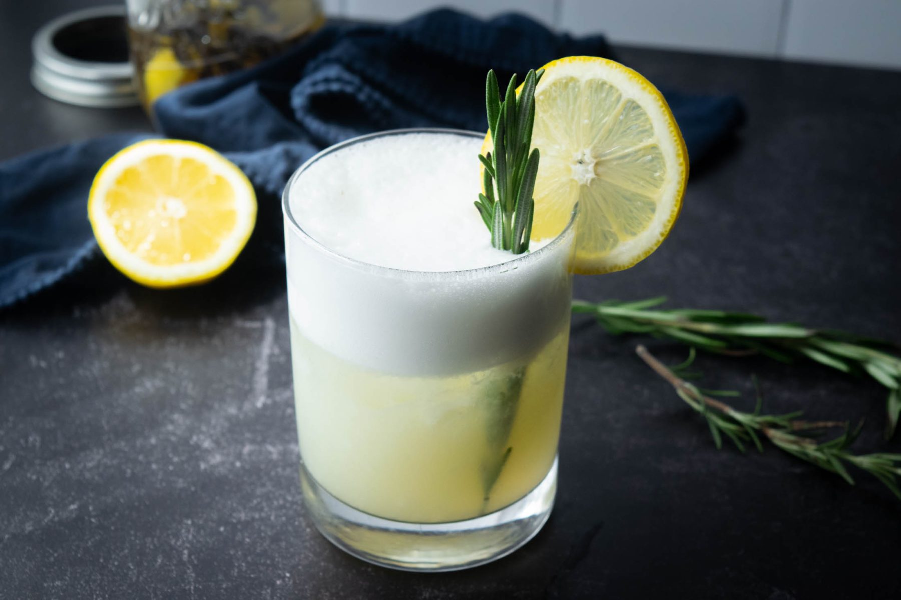 Crisp Citrus Gin Fizz with Rosemary
