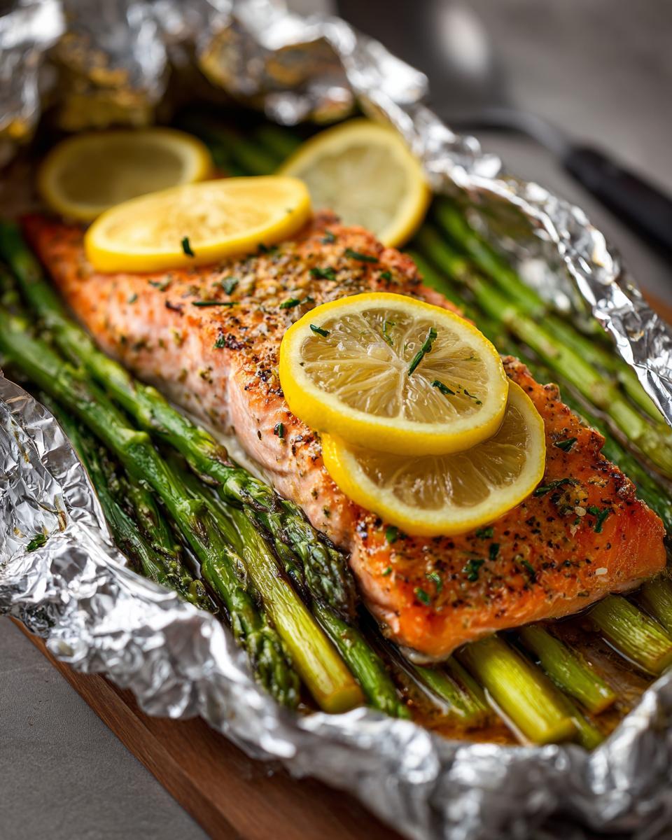 Foil-Packet Lemon-Dill Salmon with Asparagus