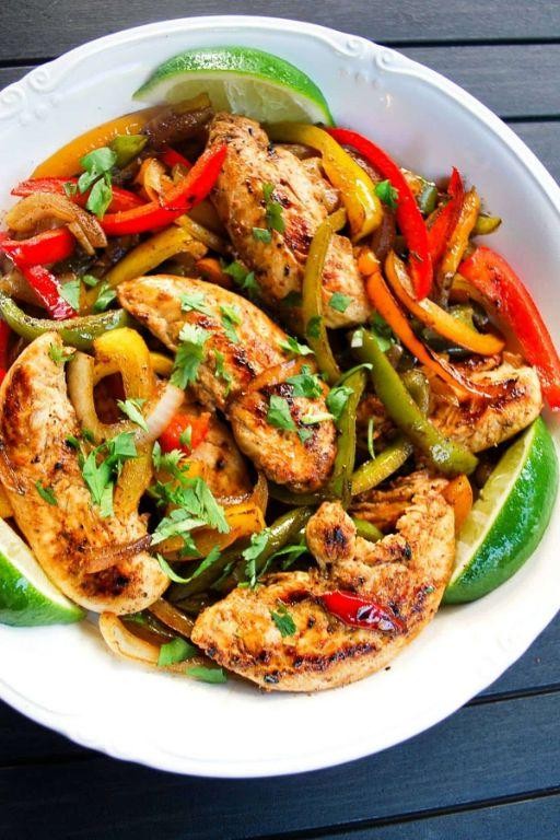 Blackstone Griddled Chicken Fajita Bowl with Peppers and Onions
