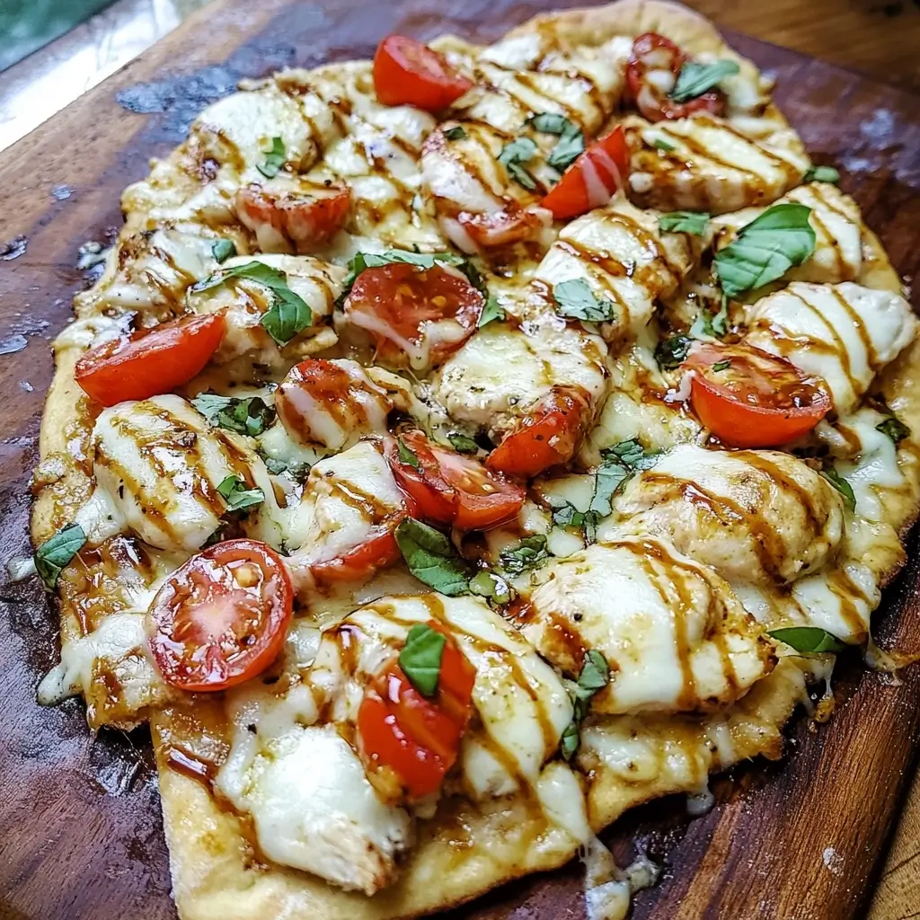 Wood-Fired Chicken and Smoked Mozzarella Flatbread