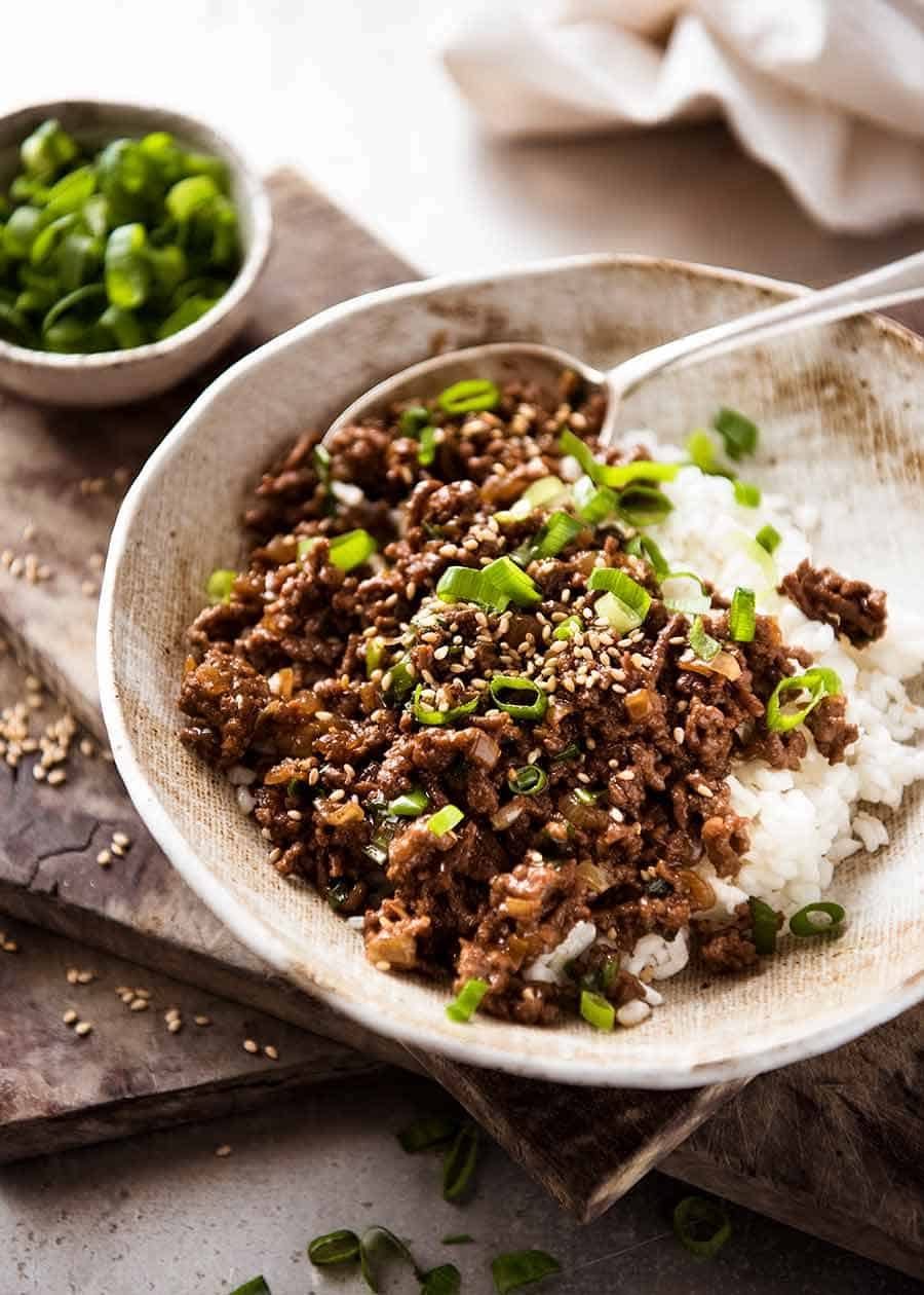 Stir-Fried Garlic Beef with Scallions and Sesame