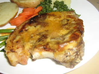 Whiskey-Maple Glazed Pork Chops with Roasted Root Vegetables