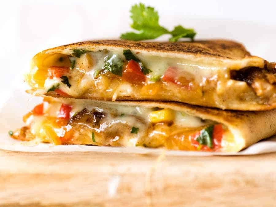 Mini Vegetable and Cheese Quesadilla Bites