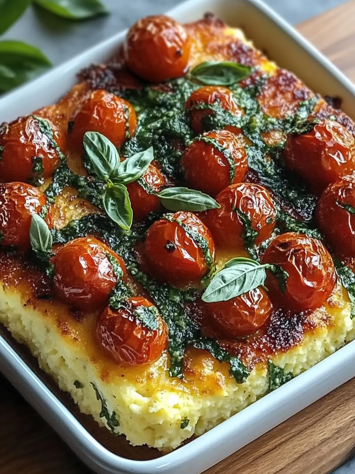 Baked Italian-Style Polenta with Roasted Tomatoes and Parmesan