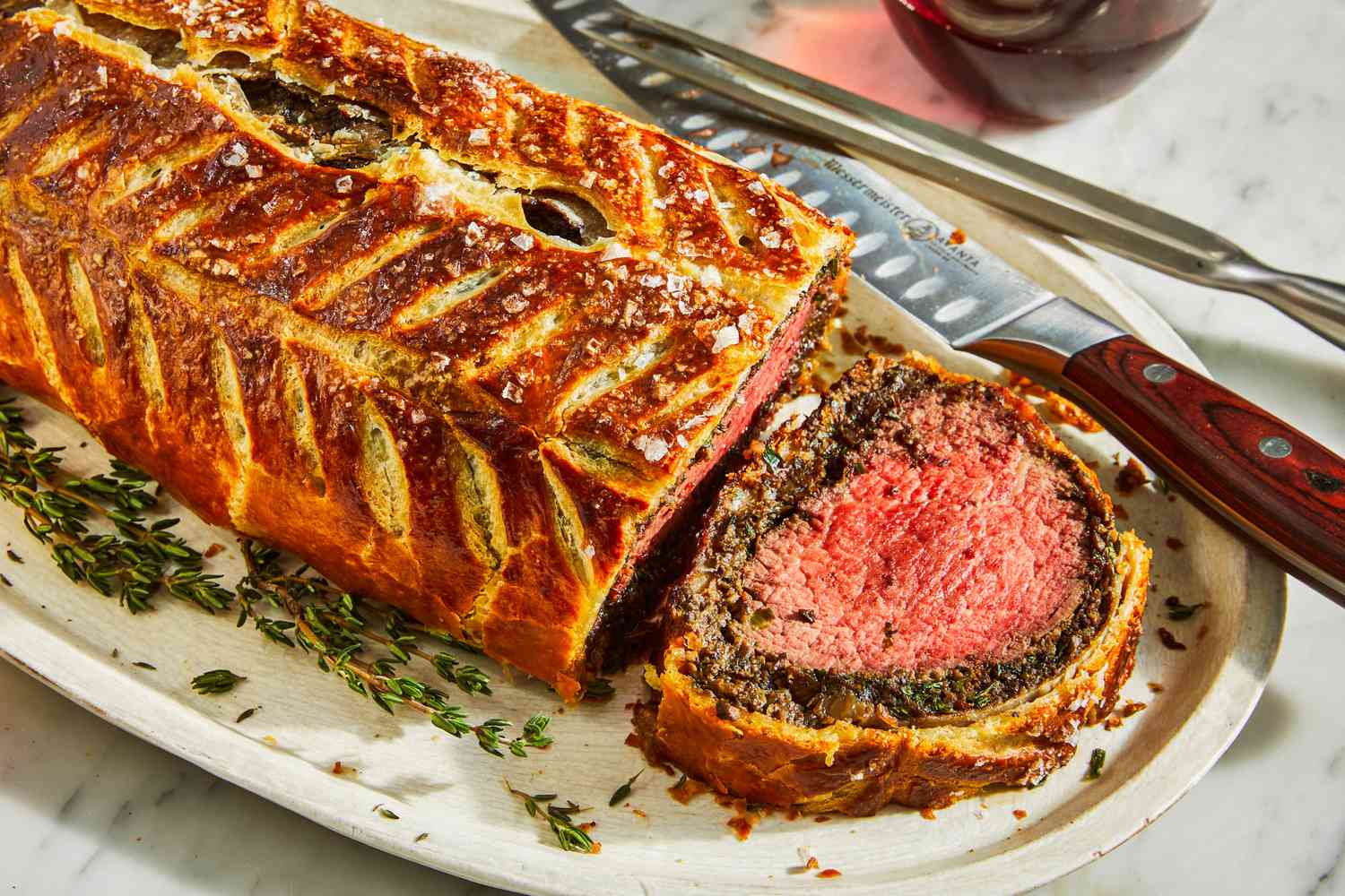 Beef and Red Wine Meat Pie with Puff Pastry