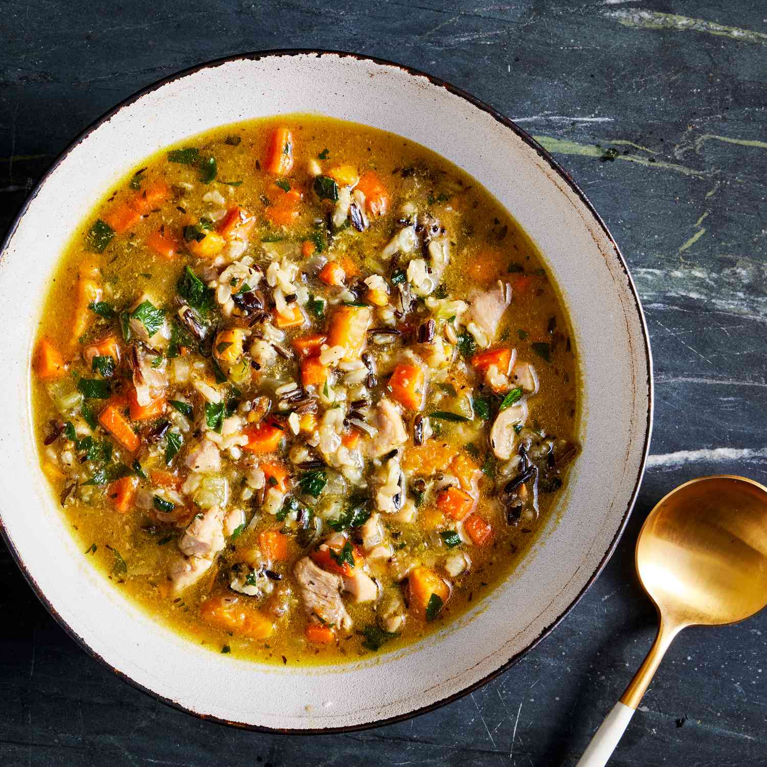 Snow-Capped Chicken and Root Vegetable Stew