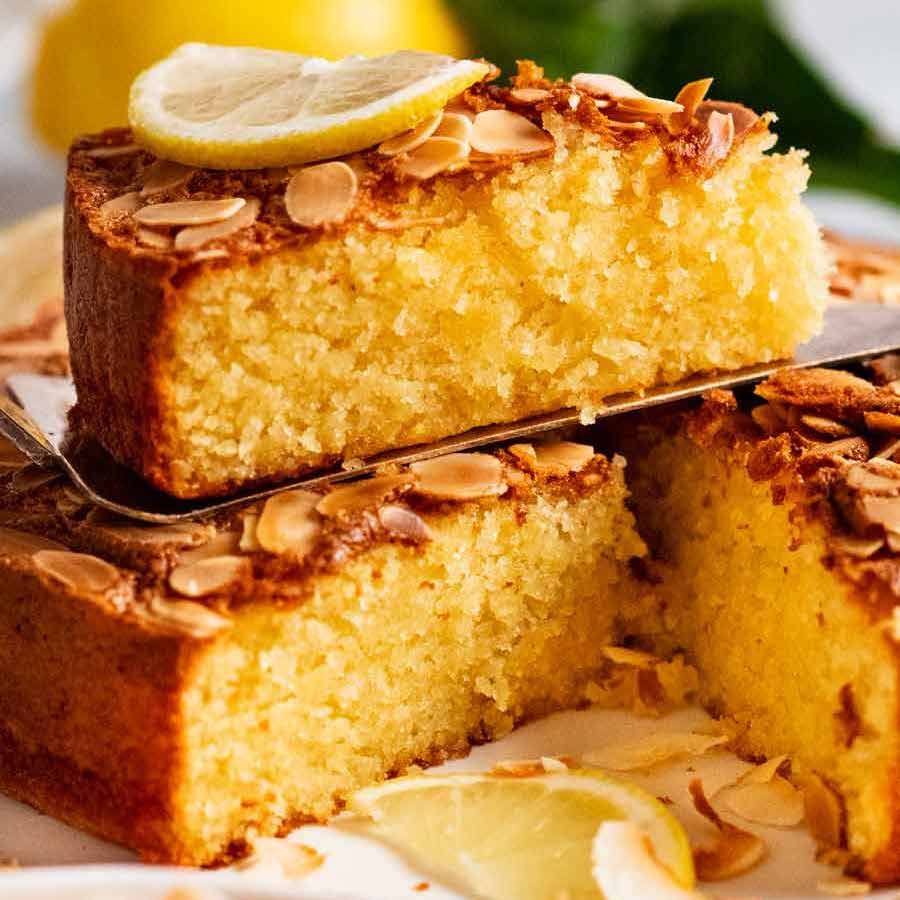 Gluten-Free Lemon Almond Cake with Honey Syrup