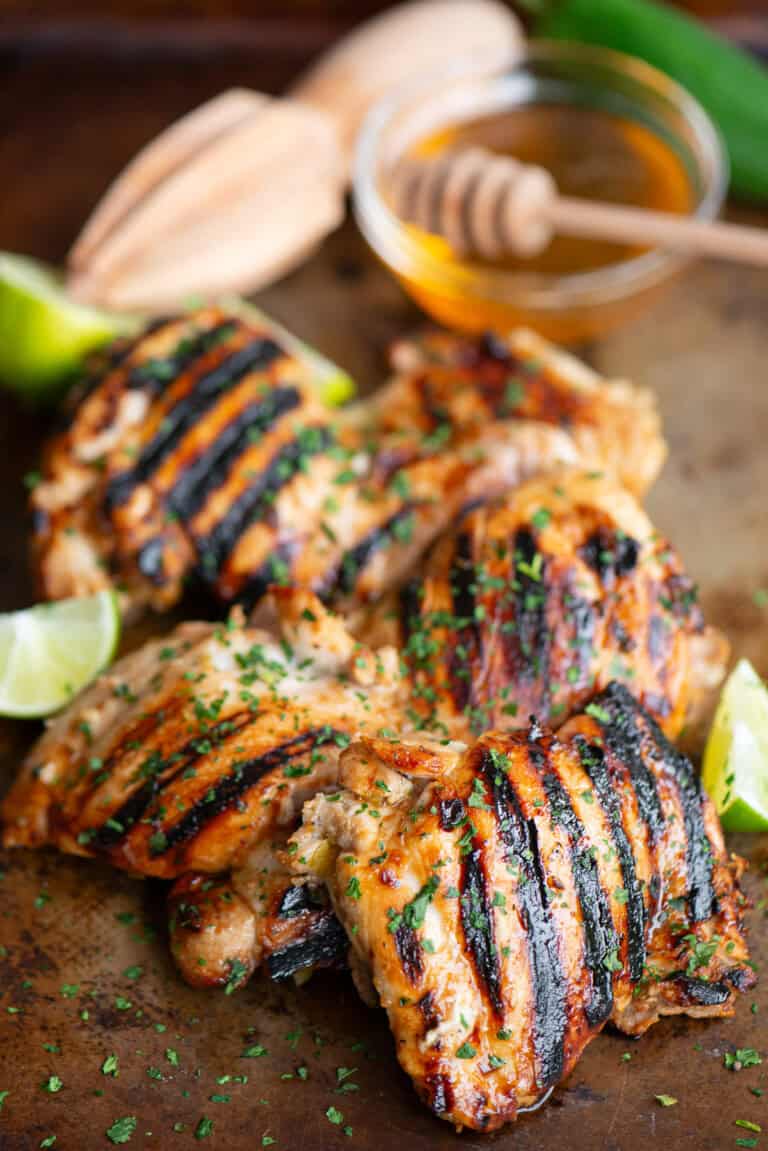 Grilled Jalapeño Lime Chicken Thighs