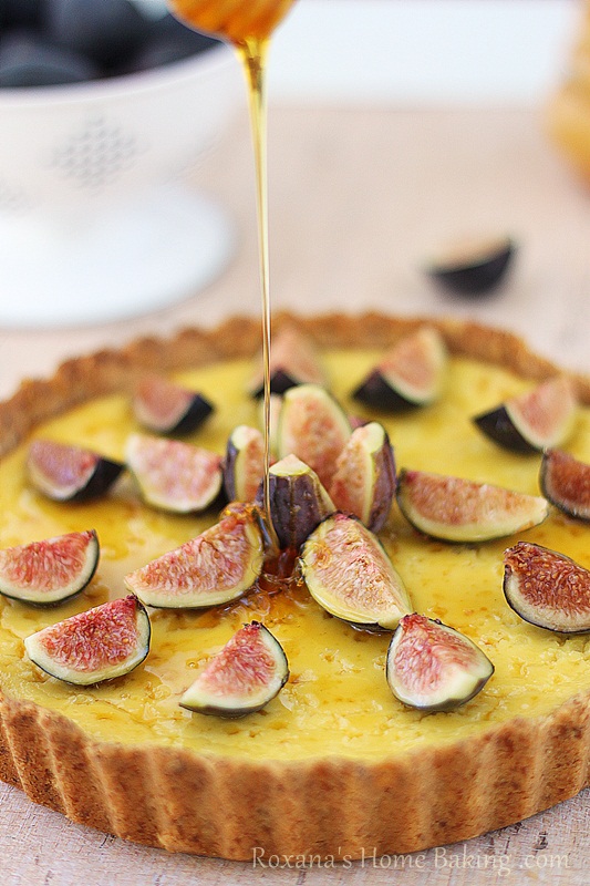 Honey-Roasted Fig and Ricotta Tart with Pistachio Crust