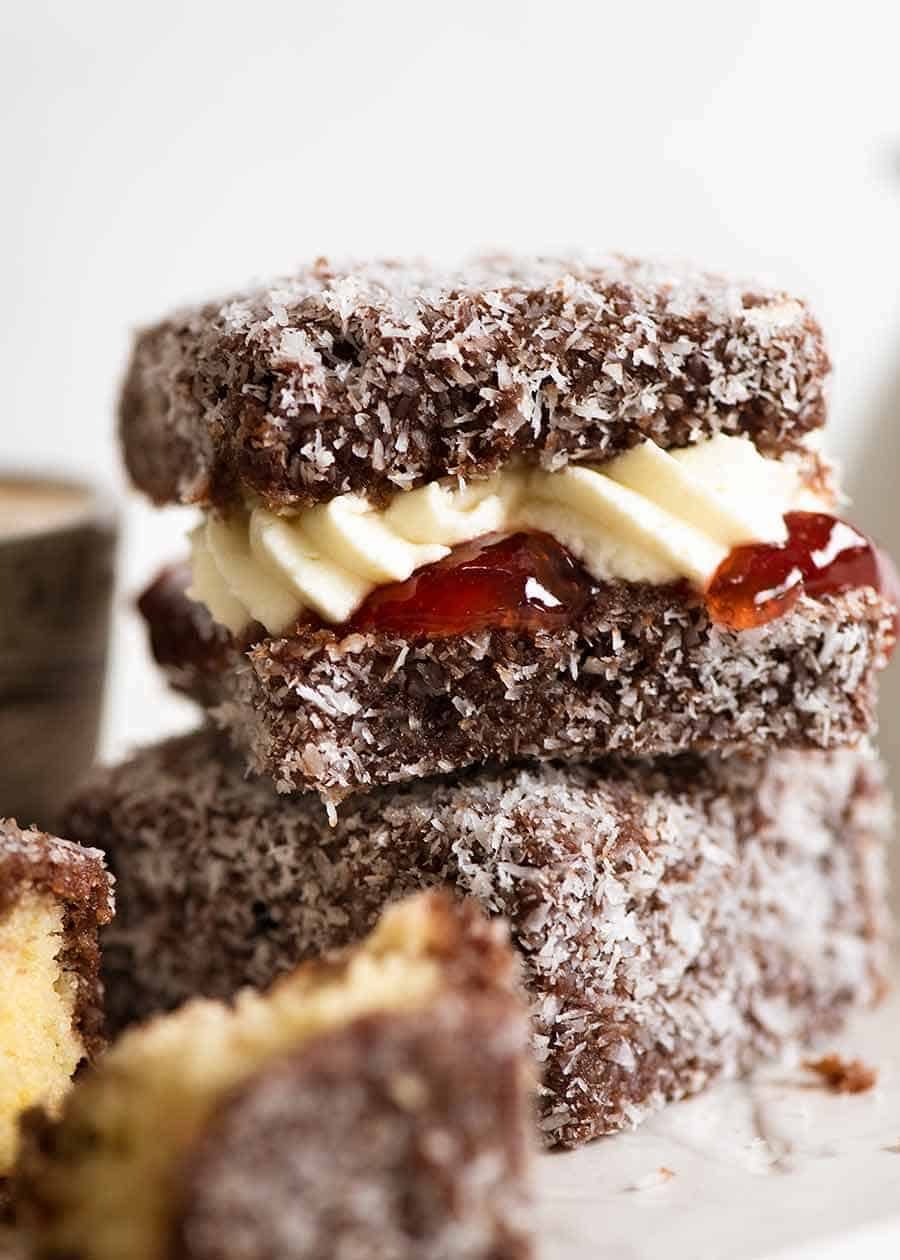 No-Bake Lamington Slice with Coconut and Chocolate