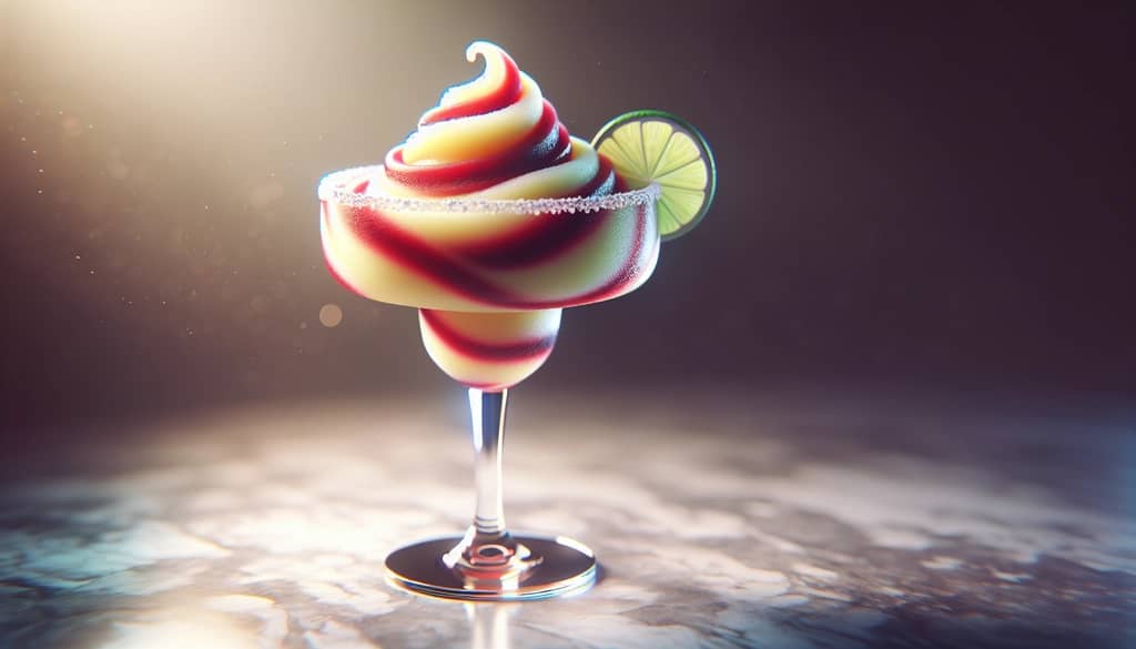 Soft Serve Margarita Swirl in Margarita Glass