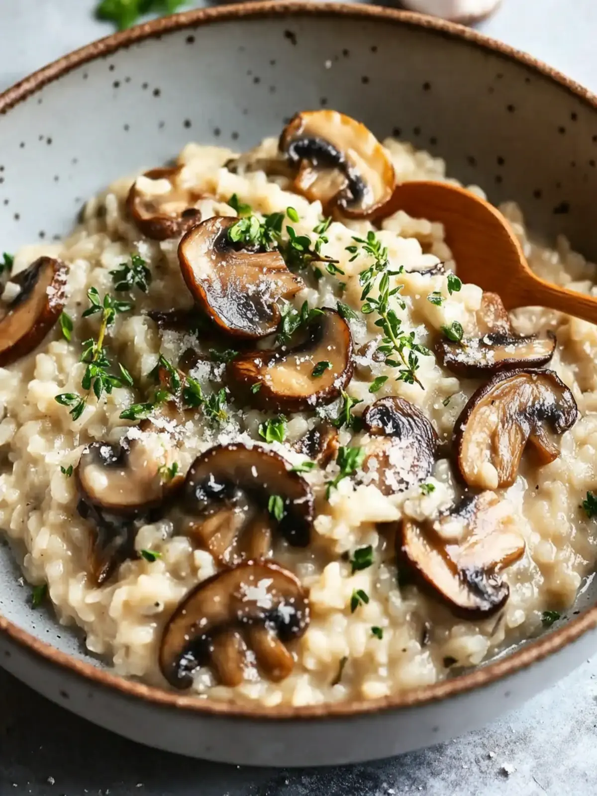 Wild Mushroom and Goat Cheese Risotto