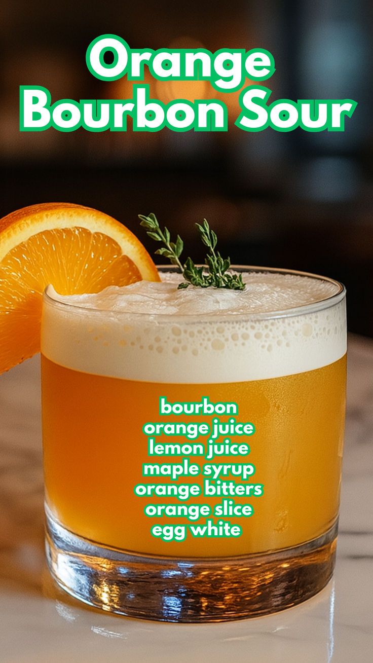 Smoky Orange Bourbon Sour