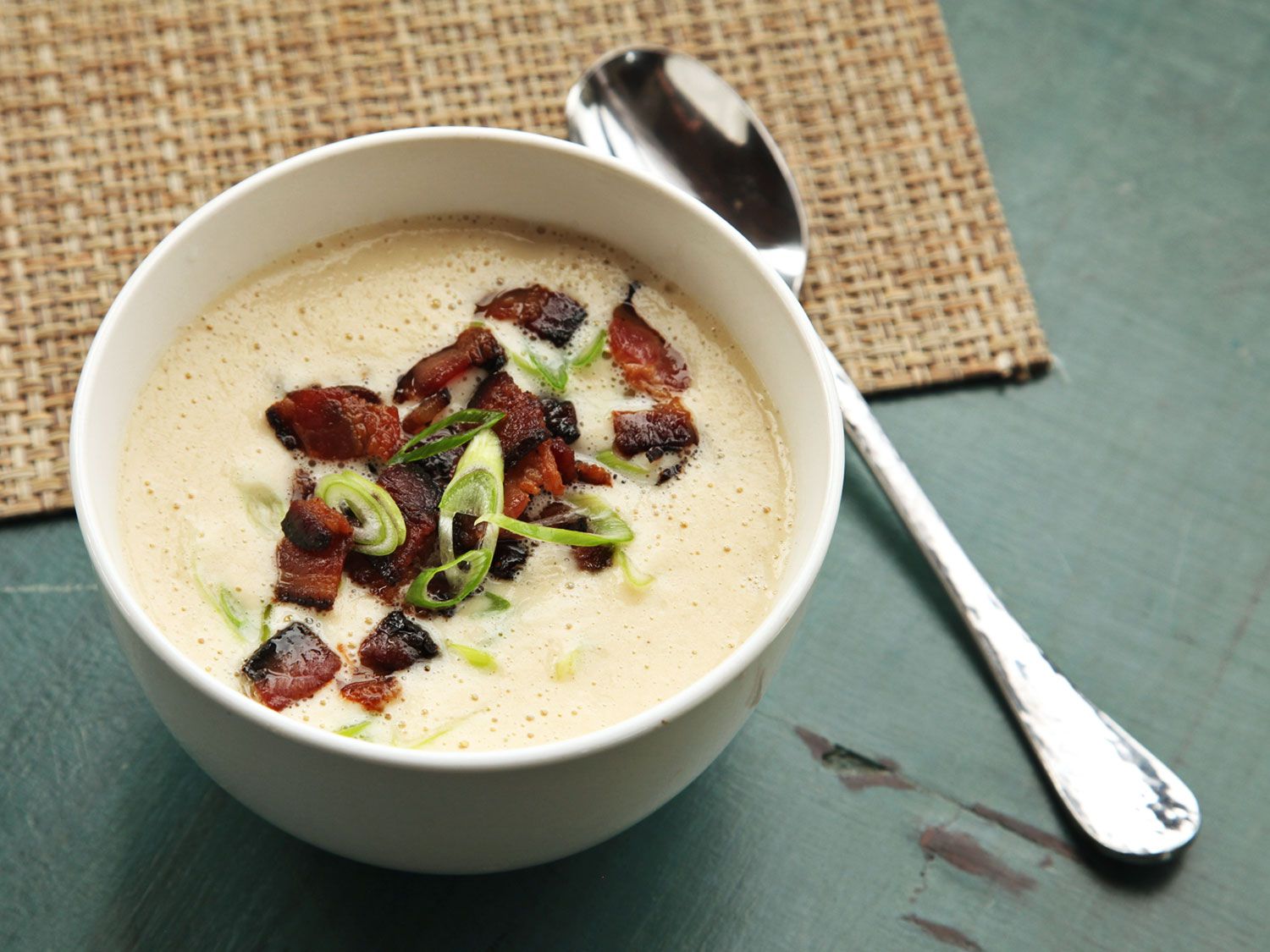 Sautéed Cauliflower and Bacon Soup with Smoked Paprika