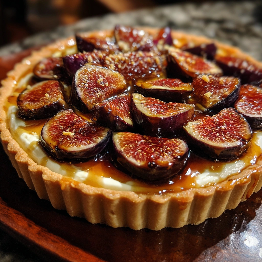 Honey-Roasted Fig and Mascarpone Tart