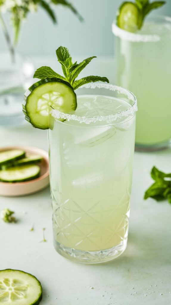Spiced Cucumber Gin Fizz