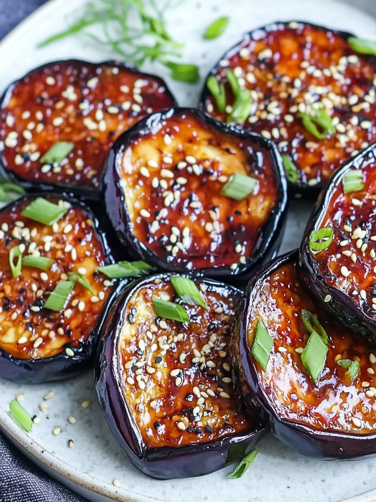 Crispy Baked Eggplant with Miso Garlic Glaze