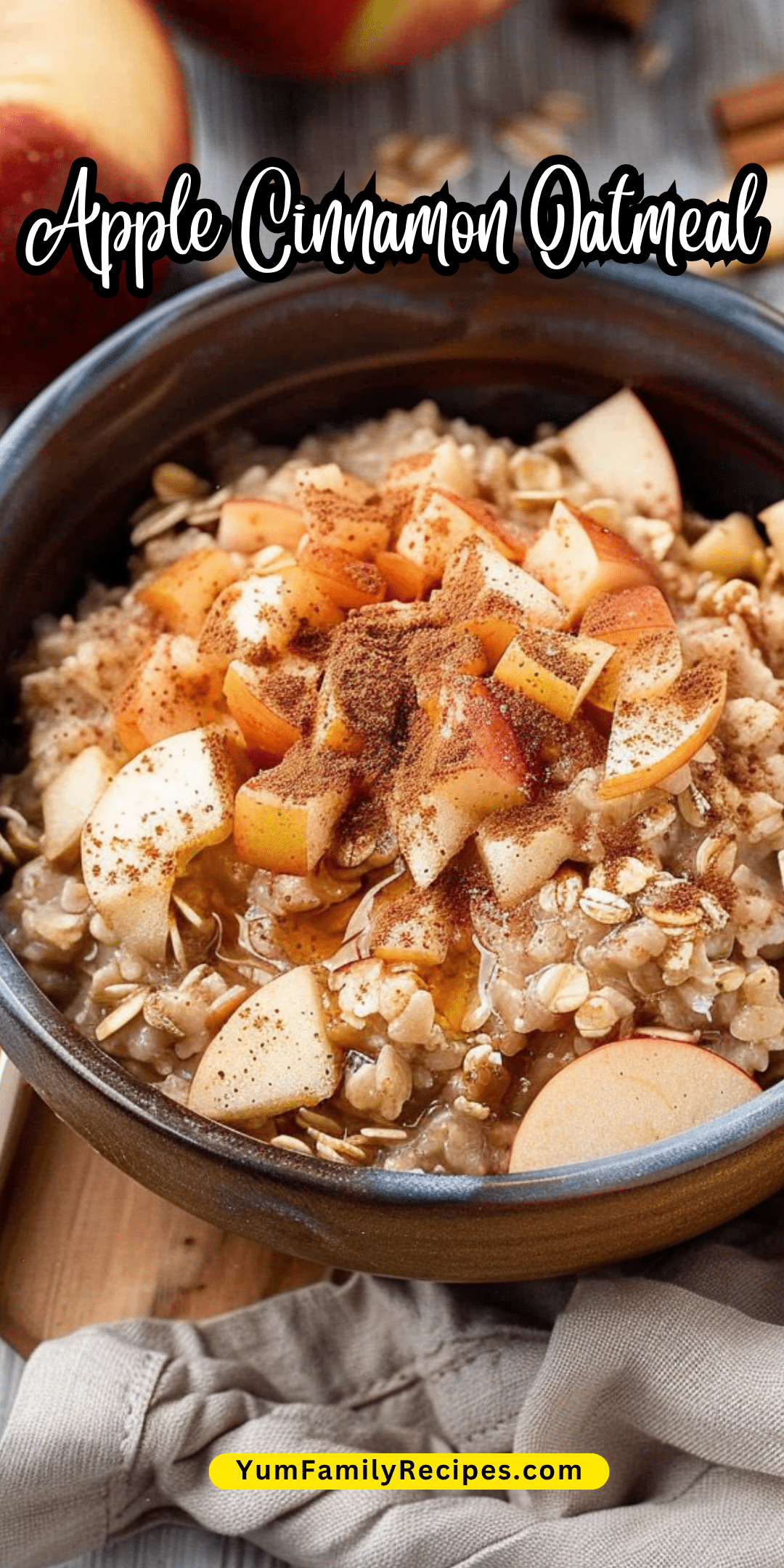 Low-Sugar Spiced Apple and Cinnamon Oatmeal
