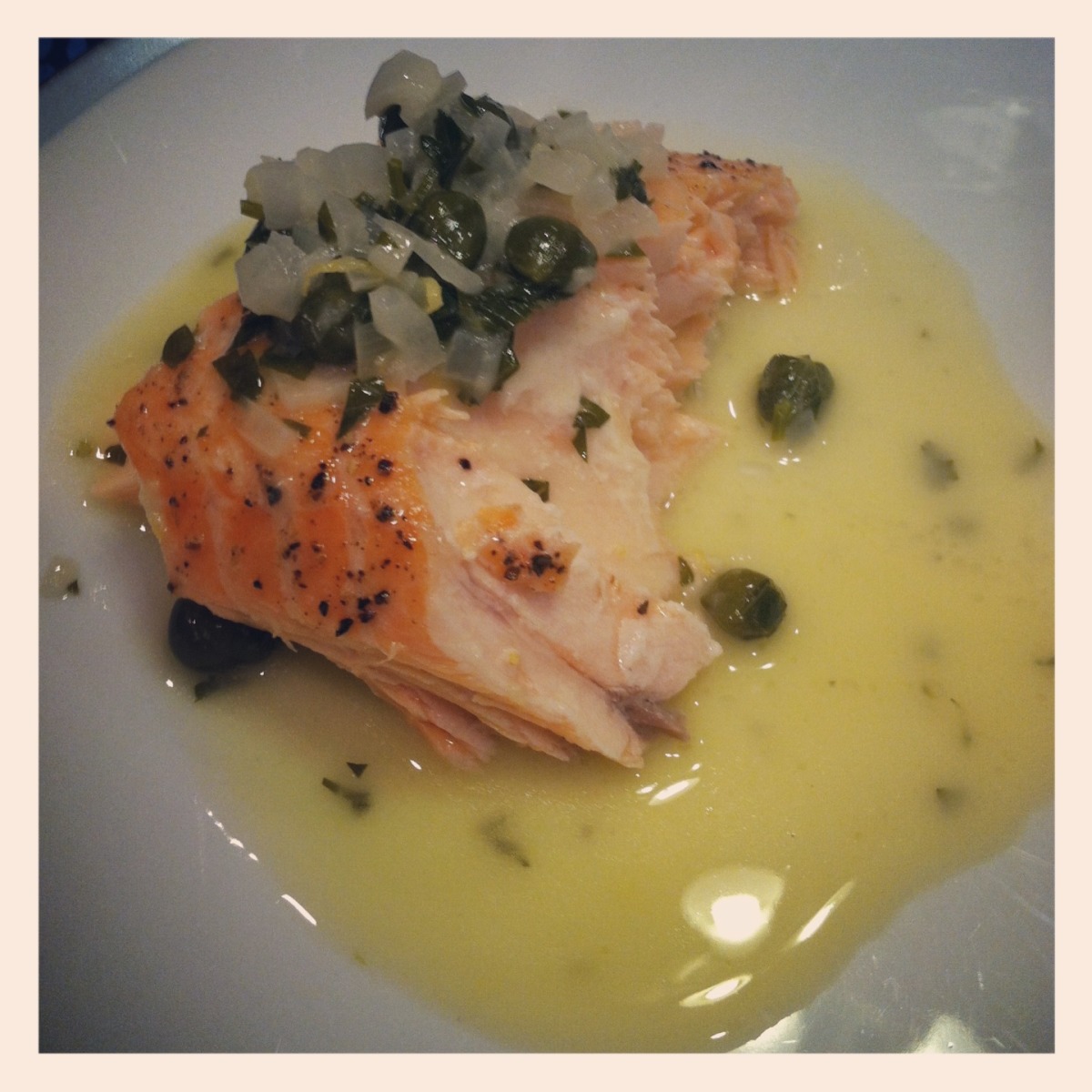 Pan-Seared Mediterranean Salmon with Lemon-Caper Sauce