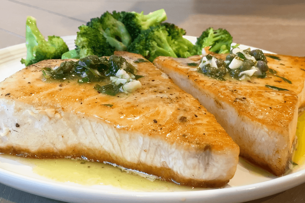 Pan-Seared Swordfish Steaks with Herb-Citrus Butter