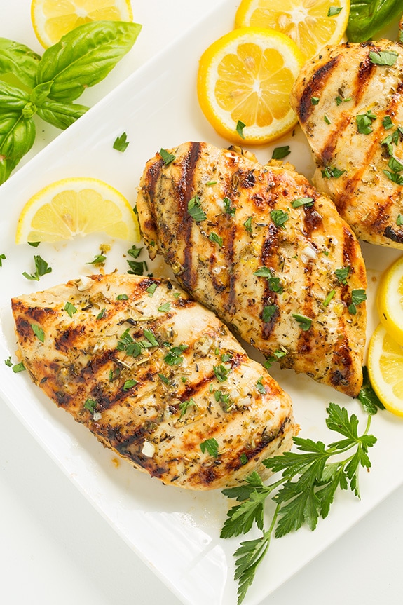 Grilled Lemon-Garlic Chicken with Rosemary and Thyme
