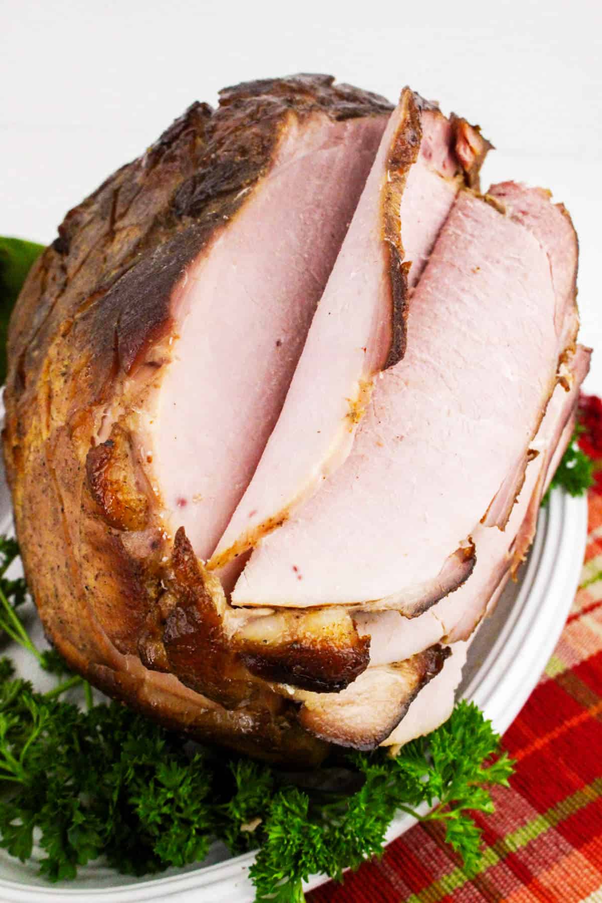 Bourbon-Maple Glazed Ham with Roasted Sweet Potatoes