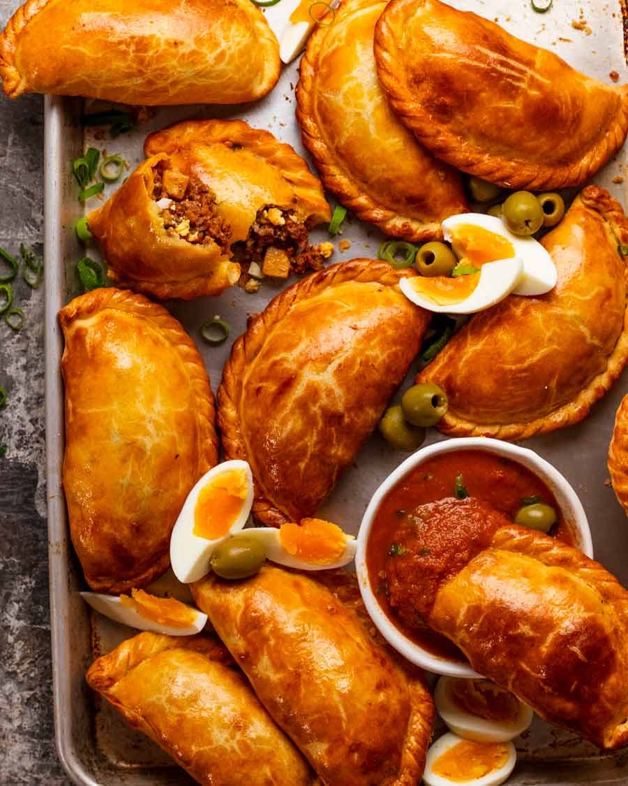 Pan-Seared Empanadas with Spiced Chicken Filling