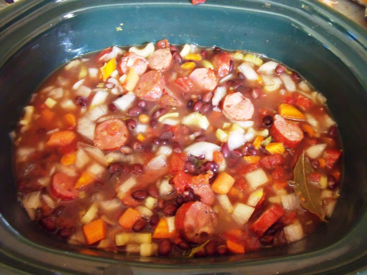 Slow-Cooked Red Beans with Andouille Sausage and Aromatics