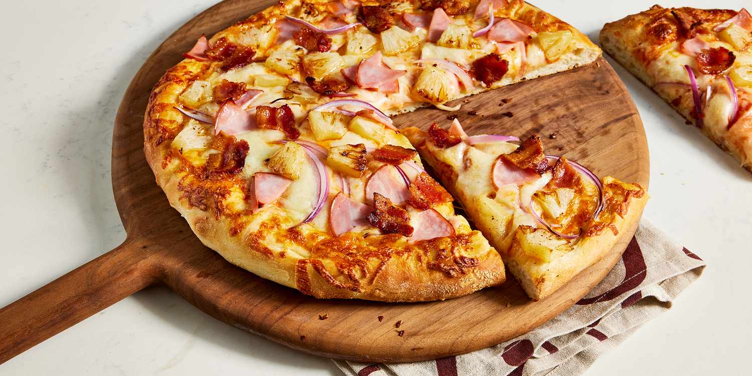 Pan-Baked Hawaiian Pizza with Pineapple and Smoked Bacon
