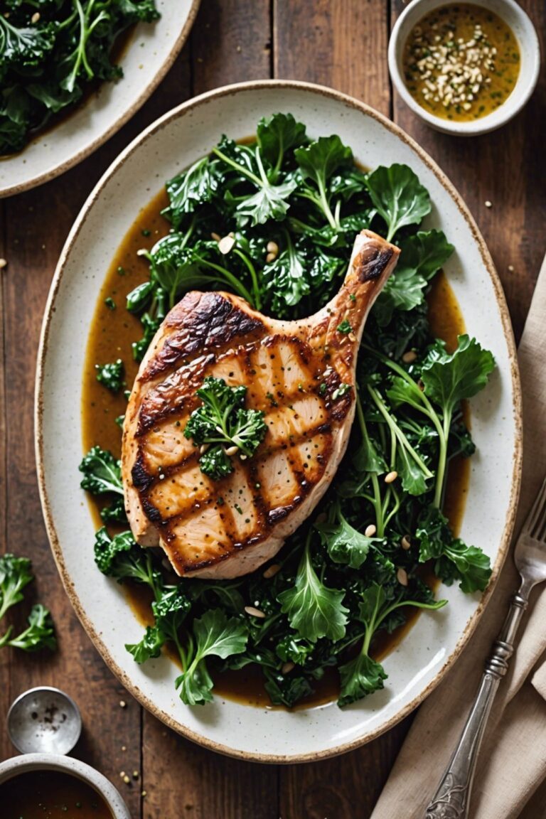 Pan-Seared Peruvian-Style Pork Chops with Chimichurri