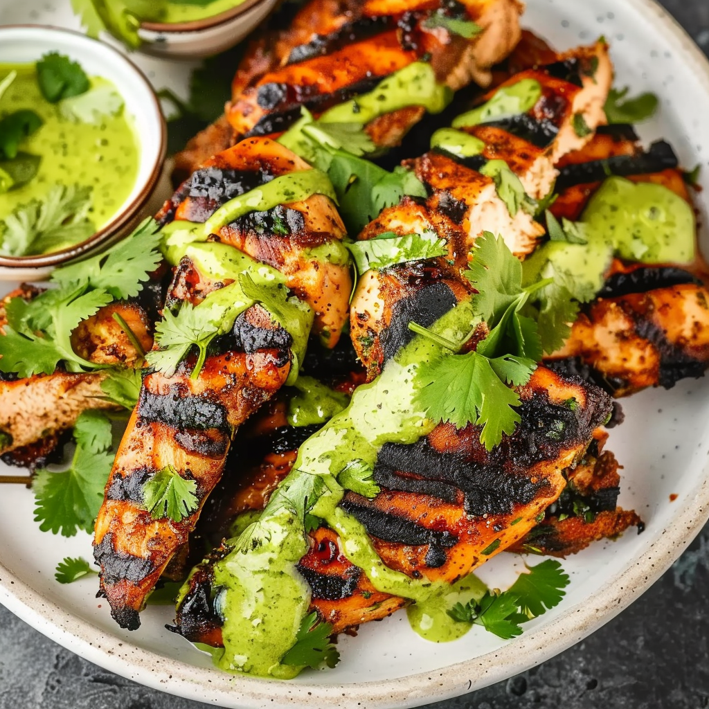 Seared Peruvian-Style Chicken with Aji Verde Sauce