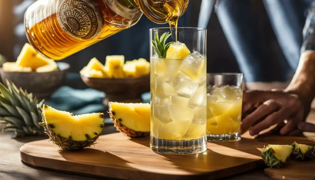 Dark Rum Pineapple Old Fashioned