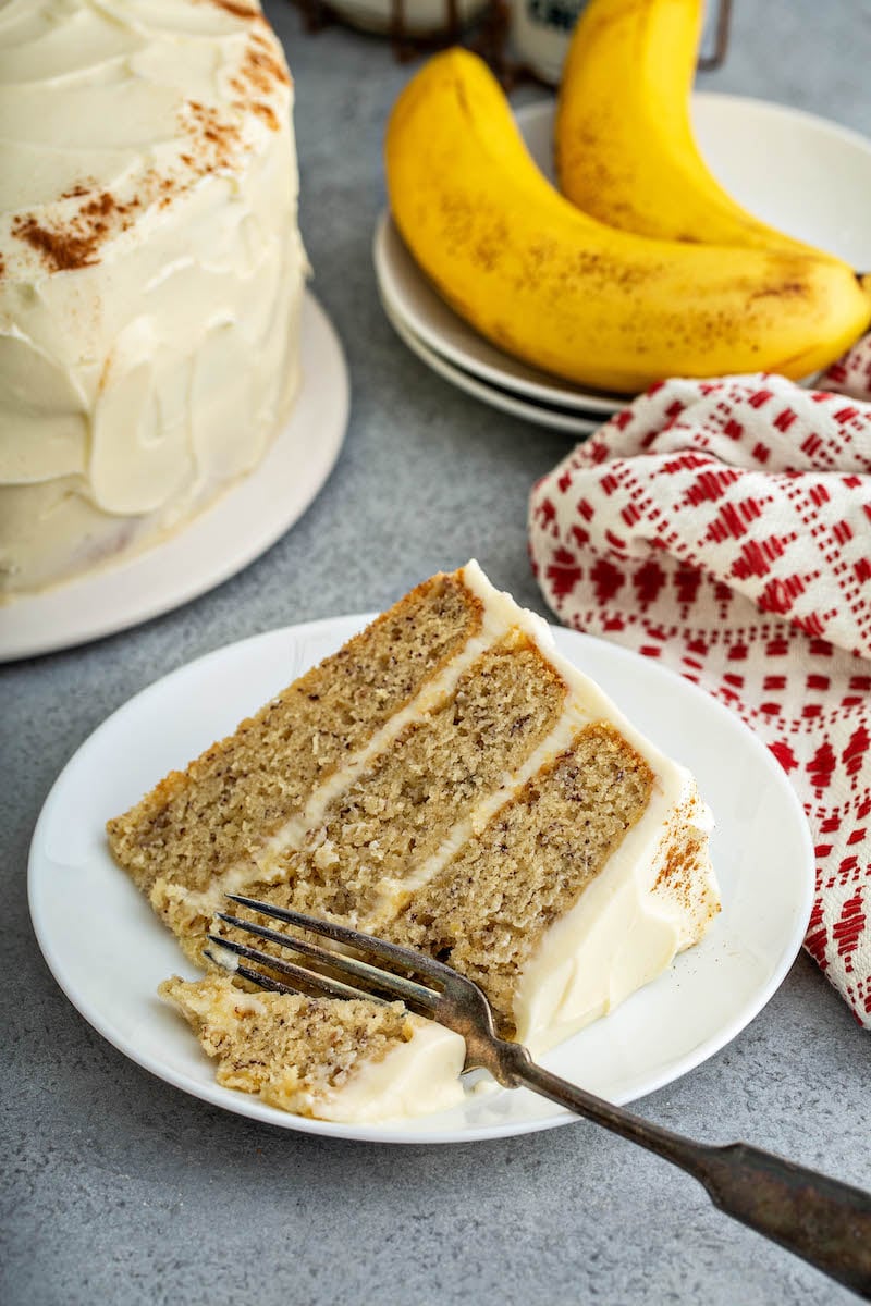 One-Bowl Moist Banana Cake with Cinnamon Sugar Glaze