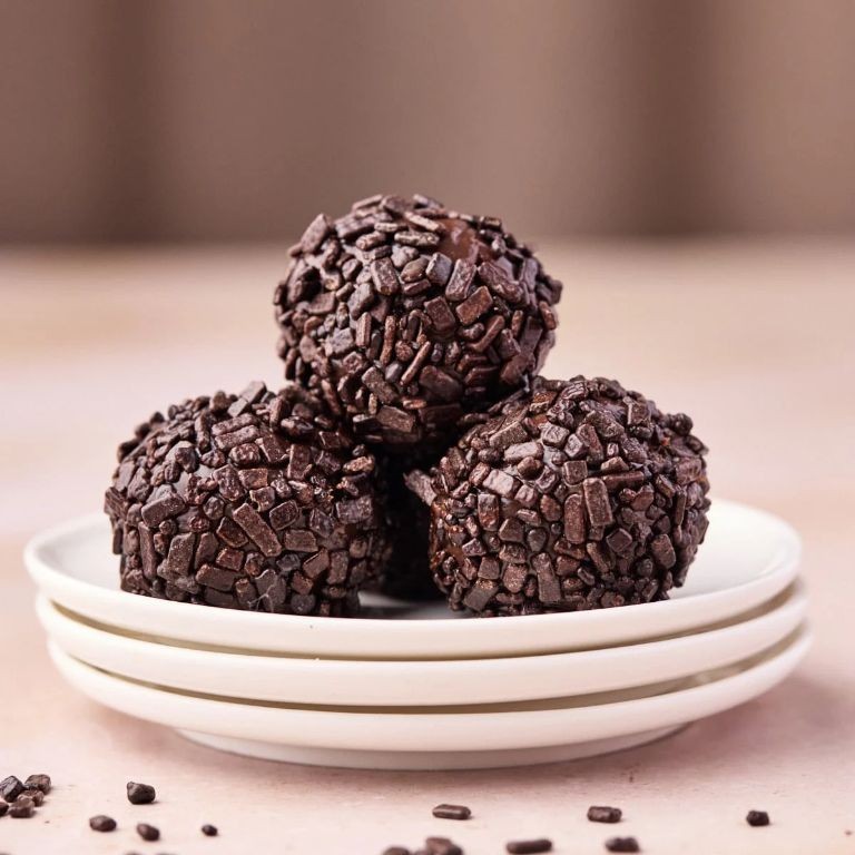 Sweet Brigadeiro Truffles with Cocoa and Sweetened Condensed Milk