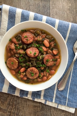 Texan Smoked Sausage and Pinto Bean Stew