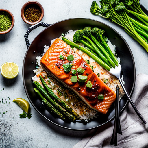 Chen's Ginger-Soy Glazed Salmon with Sesame Veggies