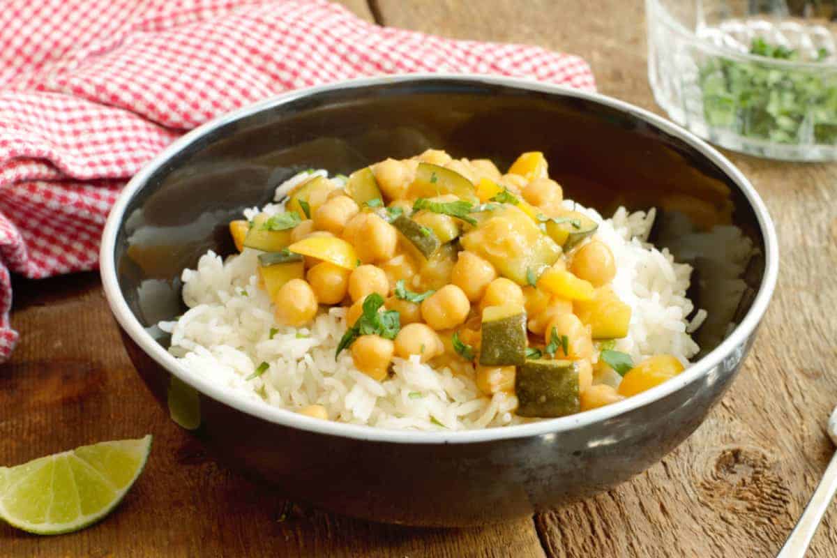 Patel's Spiced Chickpea Curry with Coconut Rice