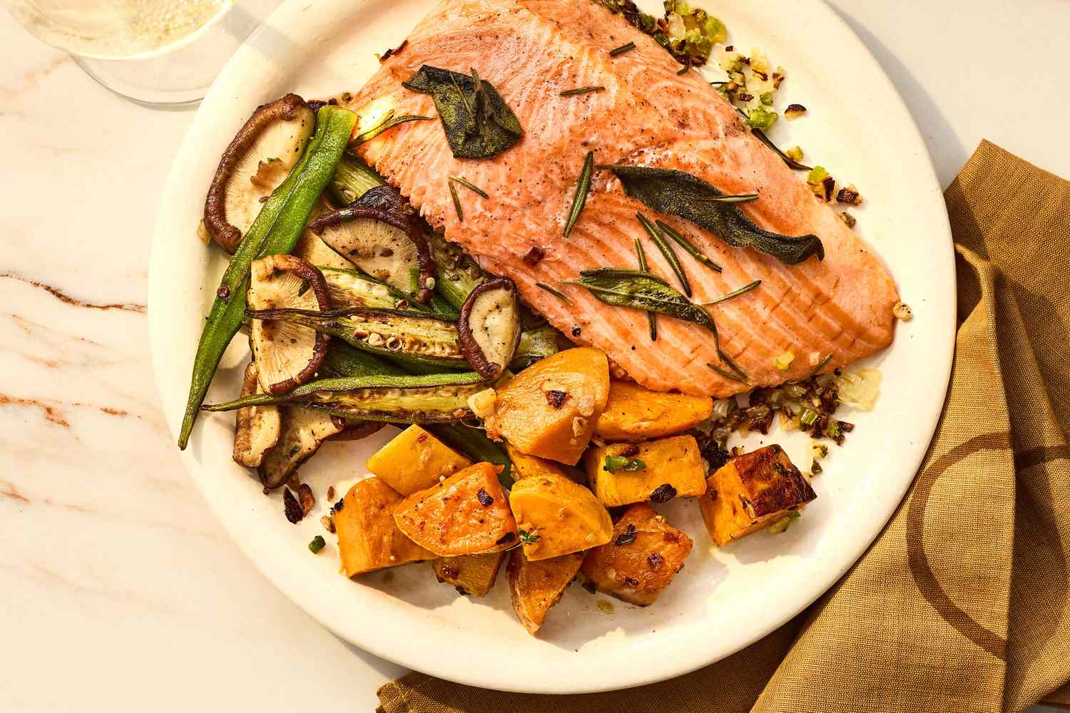 Arendelle-Inspired Nordic Herb Roasted Salmon