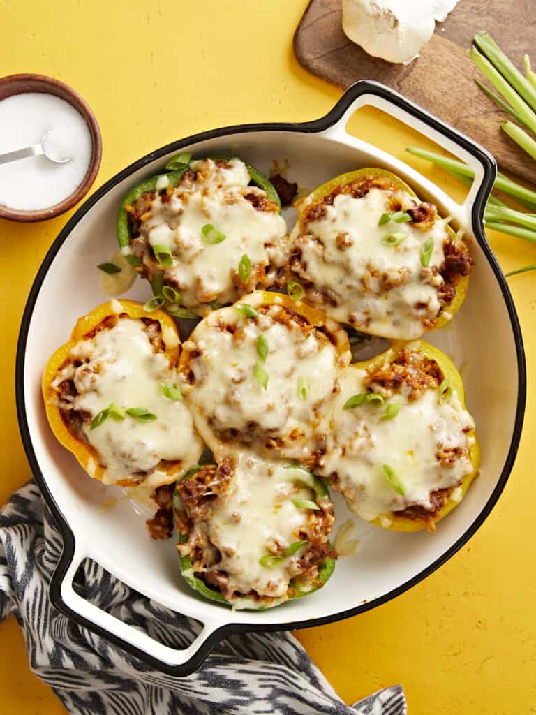 Chorizo and Manchego-Stuffed Bell Peppers