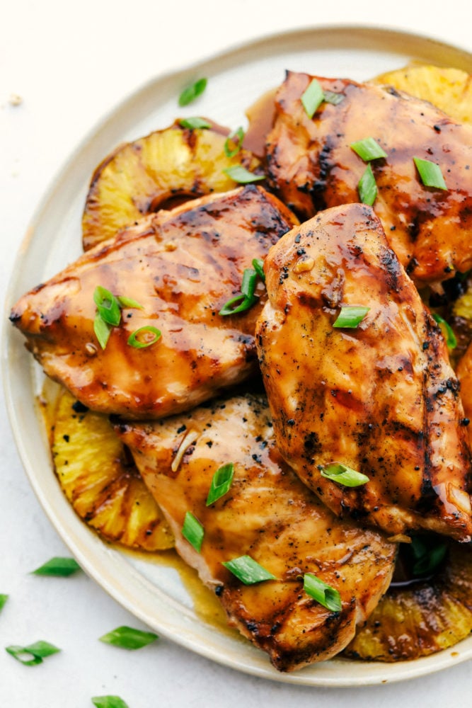 Grilled Hawaiian Plate with Pineapple and Teriyaki Chicken