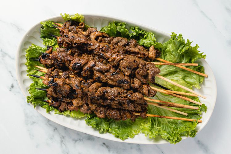 Lemongrass-Grilled Beef Skewers with Nuoc Cham Dipping Sauce